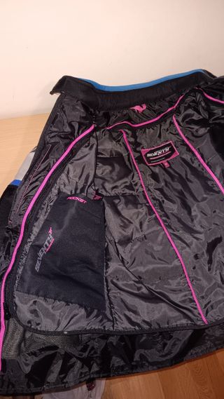 Chaqueta Seventy Degrees moto blanca-negro