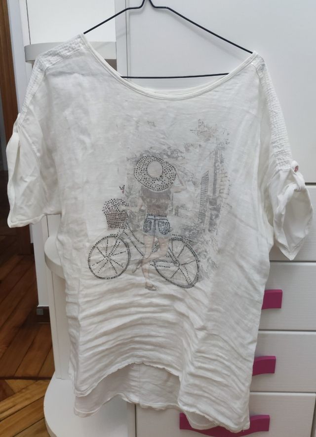 Camiseta blanca - Brillantes