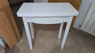 Mesa blanca madera cocina extensible