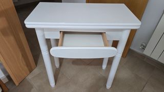 Mesa blanca madera cocina extensible