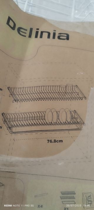 Escurreplatos Delinia 76.8cm