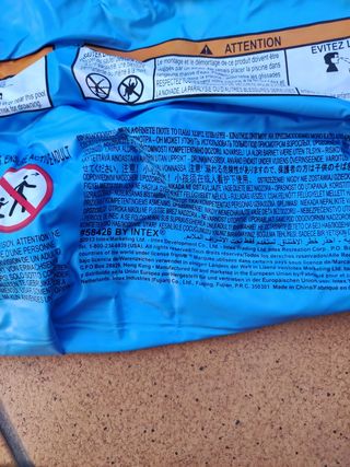 Piscina infantil azul hinchable redonda