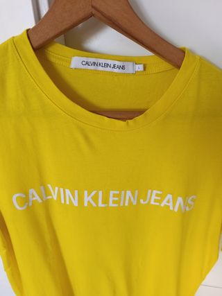 Camiseta Calvin Klein Jeans amarilla talla L