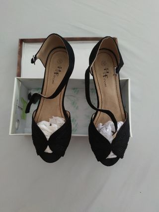 Zapatos tacón negros mujer 37