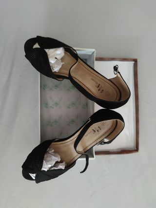 Zapatos tacón negros mujer 37