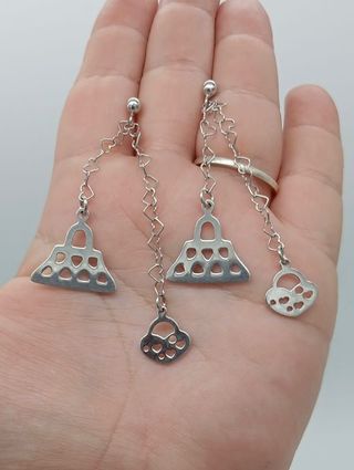 Pendientes plata 925 largos