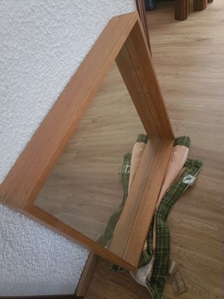 Espejo Ikea Molger marrón 60x60
