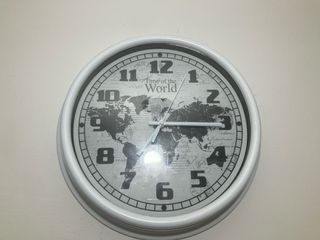 Orologio Mappa Mondo Bianco