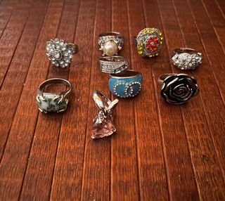 9 Anillos Multicolor en perfecto estado