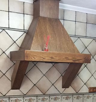 Cubre campana madera rústica