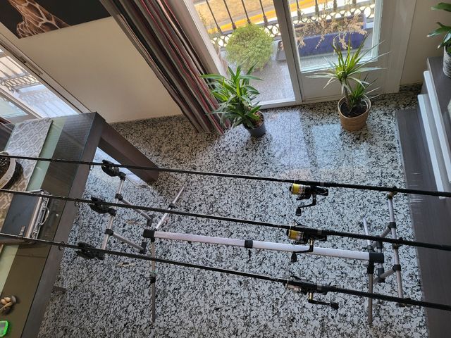 Equipo completo de carpfishing.