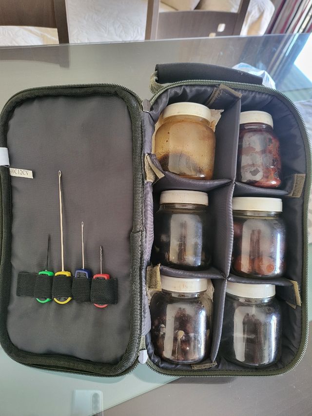 Equipo completo de carpfishing.