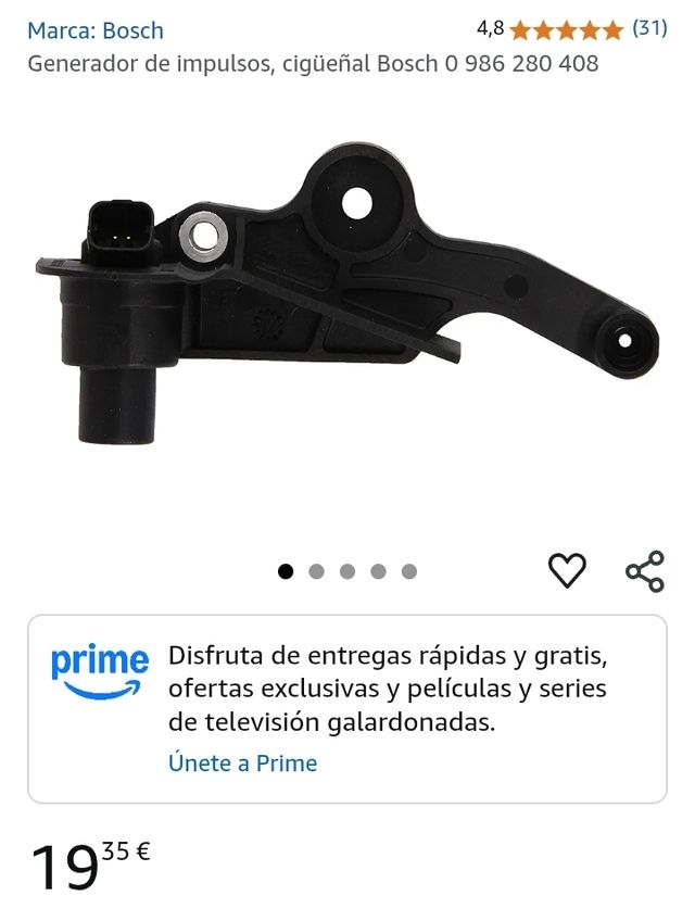 Sensore di posizione dell'albero motore.