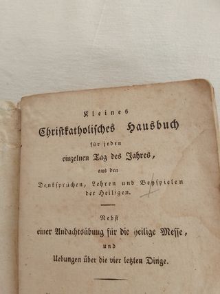 Libro Antico 1828
Scritto in tedesco Reglioso