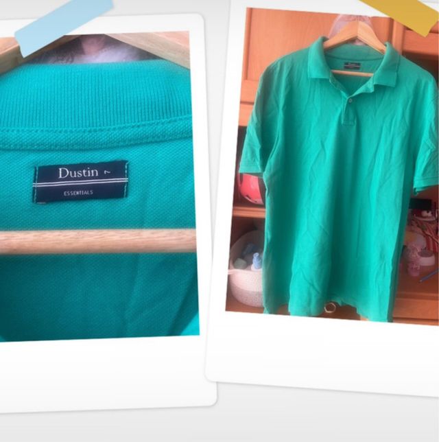 Polo Dustin Verde e Azul XXL - 2 unidades