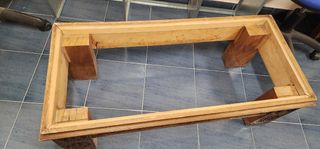 Mesa centro antigua de madera