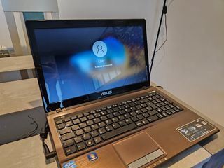 Portátil Asus A53E gris/ocre 