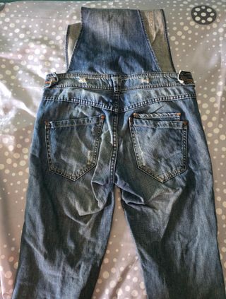 Peto vaquero mujer azul