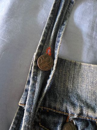 Peto vaquero mujer azul