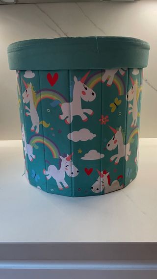 Baúl infantil unicornio 39x38cm