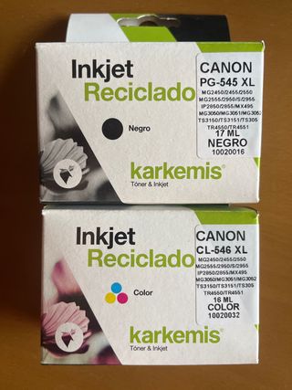Cartuchos Canon PG-545 XL y CL-546 XL