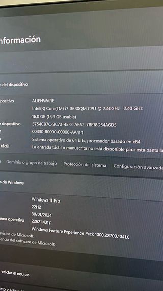 Notebook Alienware M14x R2