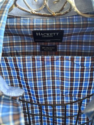Camisa Hackett cuadros L - 100% algodón