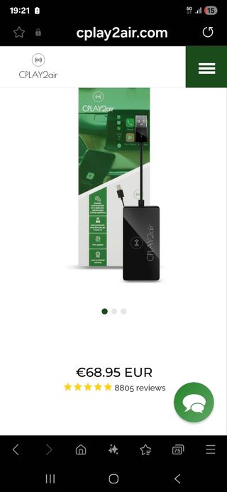 CPLAY2air Adattatore CarPlay Wireless