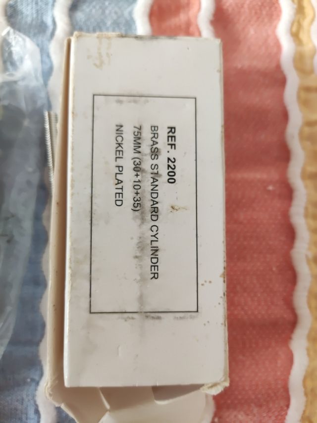 Bombín cerradura 75mm niquelado