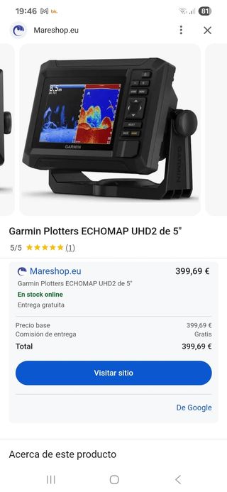 Garmin ECHOMAP UHD2 5" GPS Sonda