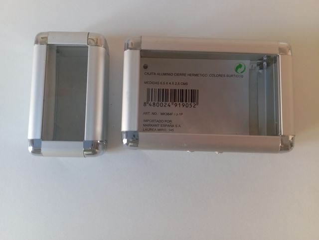 Cajitas aluminio plata - 2 unid.