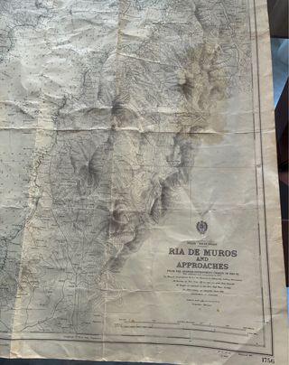 Carta náutica antigua Ría de Muros