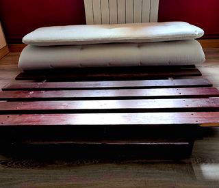 Sofá cama madera de pino  porches y terrazas