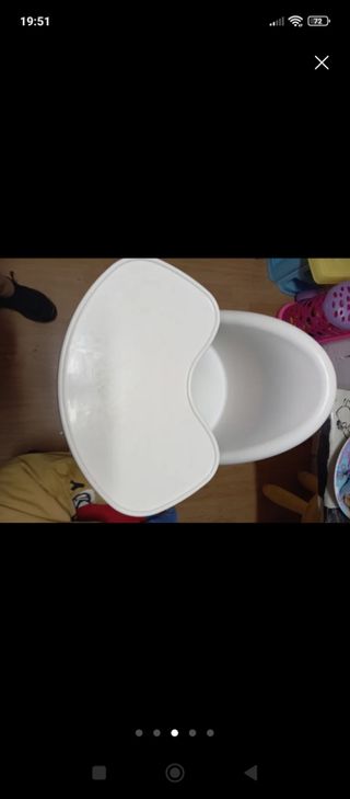 Trona bebé plegable blanca
