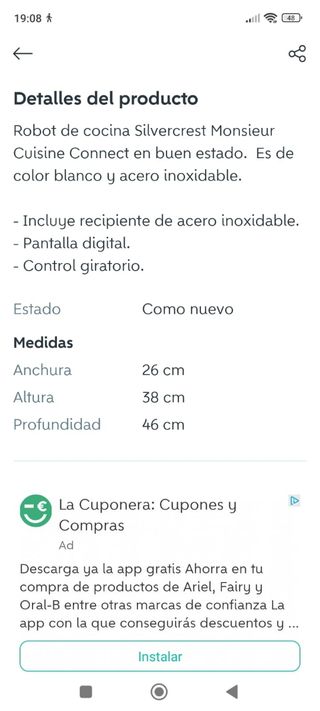 Robot cocina Monsieur Cuisine Lidl