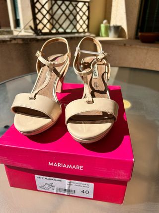 Sandalias Mariamare beige 40 - Usadas SOLO 1 dia