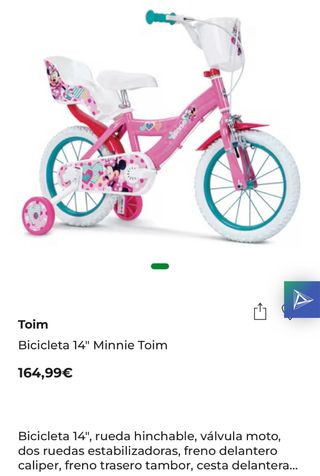 Bicicleta niña 14" 4-6 años