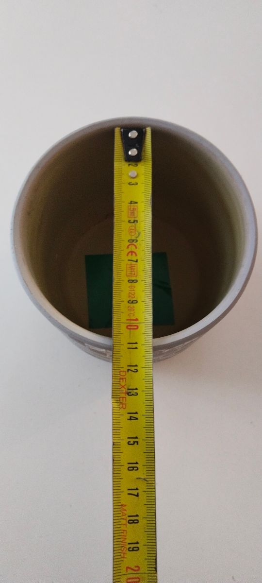 Fioriera/fioriera geometrica grigia - ceramica