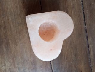 Portacandela Cuore Sale Rosa