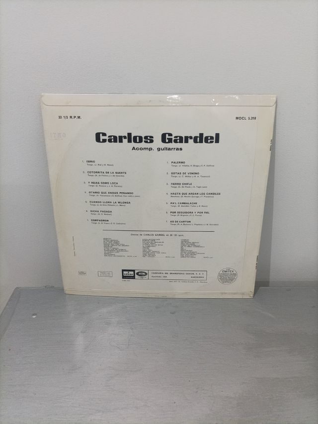 Disco vinilo Carlos Gardel