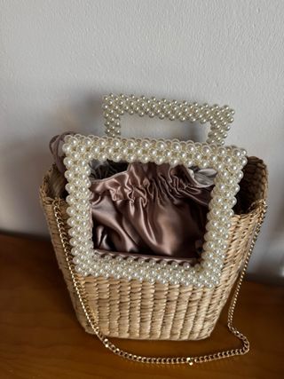 Cesto bolso mimbre Zara