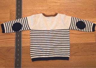 Chaqueta rayas & coderas 1 año