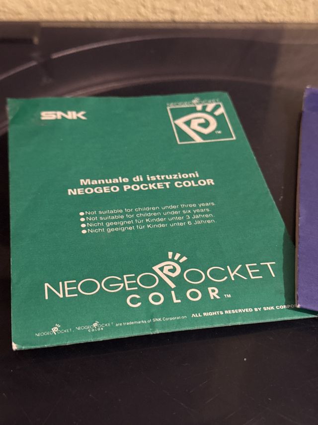 Manual NeoGeo Pocket Color: ITA/PT