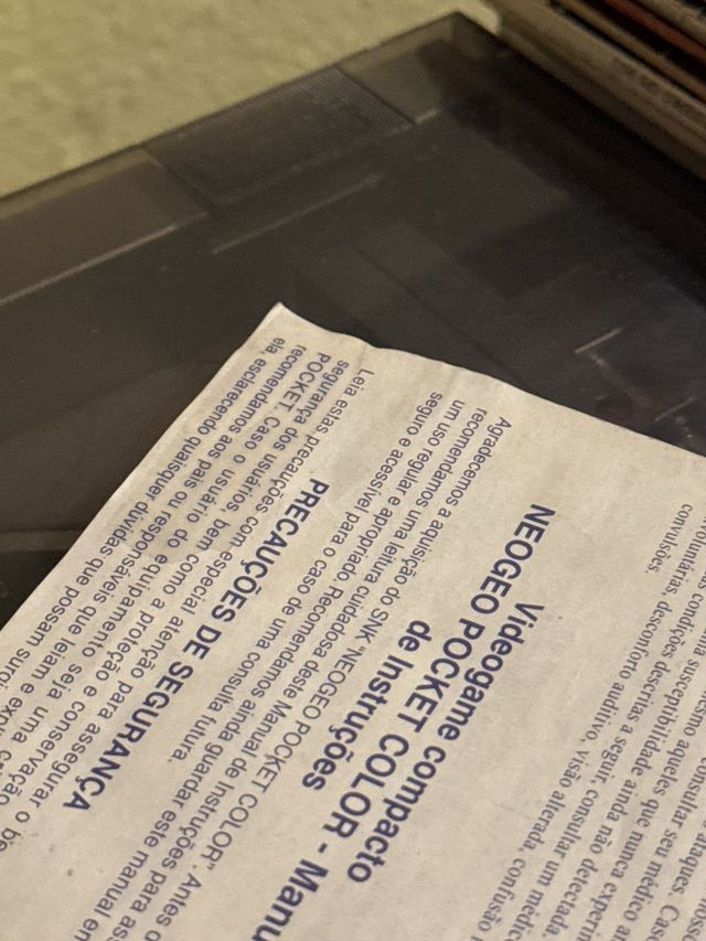 Manual NeoGeo Pocket Color: ITA/PT