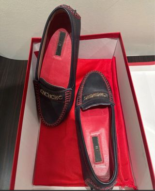 Mocasines Carolina Herrera - negros y rojos