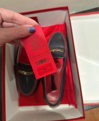 Mocasines Carolina Herrera - negros y rojos