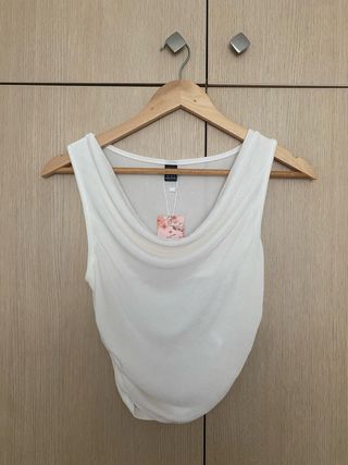 Top blanco sin mangas talla XS