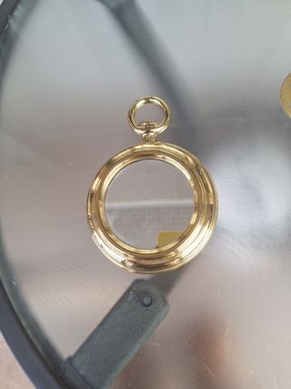 Espejo compacto dorado antiguo