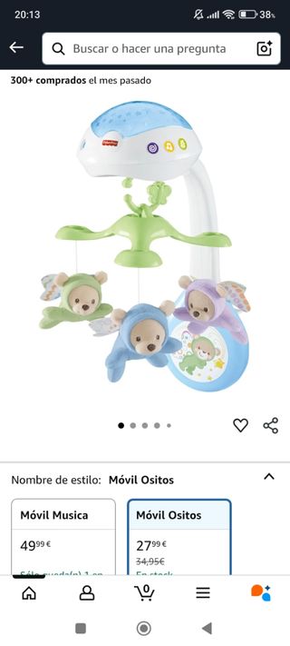 Móvil musical Ositos Fisher Price