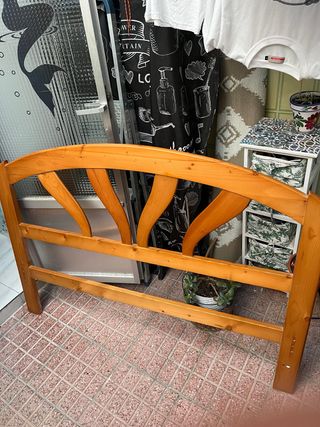 Cabecero cama madera marrón
